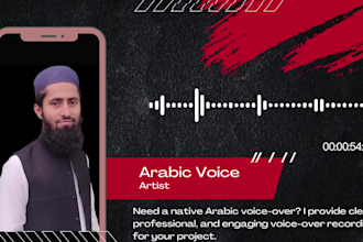 provide engaging arabic voice over for ads, narration, and more