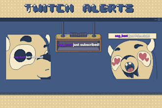 create animated alerts for your twitch stream in  pixel art