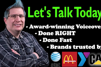 do professional radio male voiceovers for your ad or project