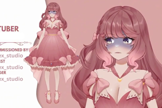 draw and rig live2d vtuber, 2d vtuber model, live2d rigging, anime vtuber model