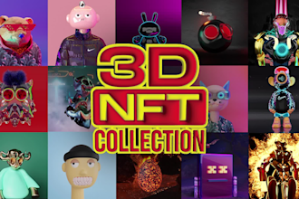 create a premium 3d nft art that you can sell anywhere