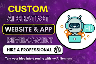 develop ai chatbot chatgpt ai mobile app, ai website, ai saas app ai software