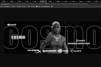 design eye catching youtube or twitch banners for your channel