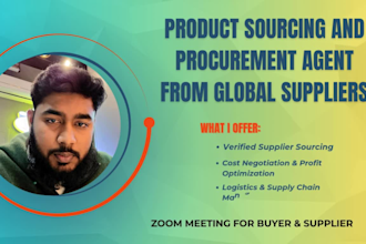 be your expert product sourcing and procurement agent from global suppliers