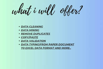 clean ,format ,merge, split excel data
