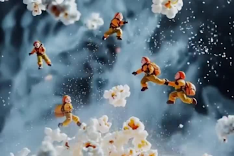 viral midjourney ai art food photography food videography cgi miniature worker