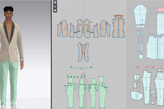 create professional cad sewing pattern for garment production