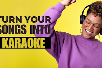 make a karaoke or acapella version of the song you send me