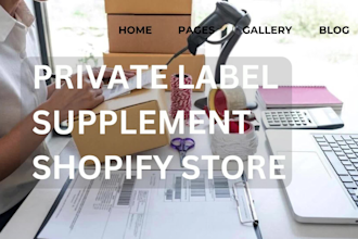 build private label supplement shopify store supplement wellness store marketing