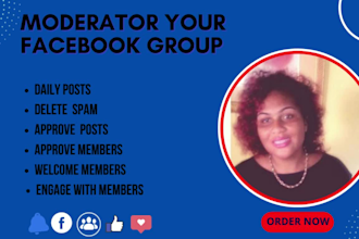 be your facebook group moderator, admin or community manager