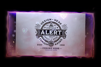 design animated twitch stream overlay, twitch , alerts logo