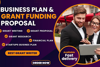 grant research, grant proposal writing, grant application and business plan