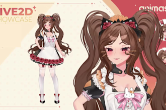 draw rig male female live2d anime chibi nsfw streaming 3d vtuber vriod 2d model