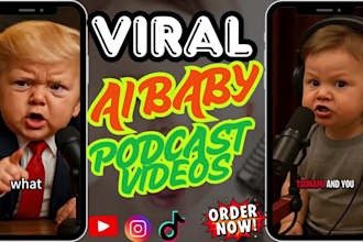 do viral ai baby talking video podcast baby talking podcast news baby for tiktok