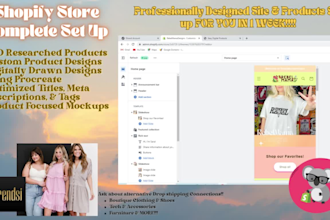 build a new shopify website for print on demand