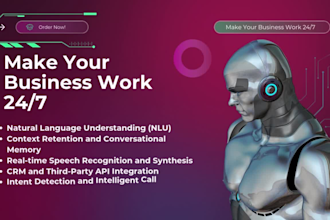 setup custom ai calling agent for inbound, outbound calls that operates 24 by 7
