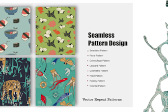 create seamless textile patterns for fashion and home decor
