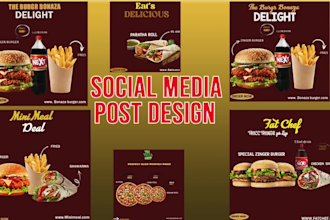 design social media posts and social media banners