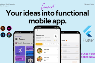 convert  figma or xd ui to flutter mobile app