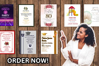 design custom wedding birthday party digital invitation canva template designs