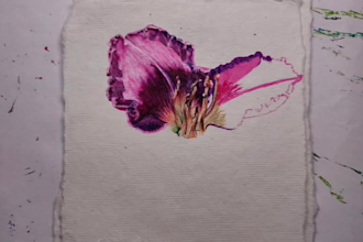 create an ink floral design