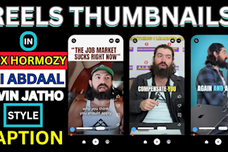 edit instagram, youtube, tiktok videos, thumbnail, reels in alex hormozi caption