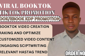 do tiktok video booktok amazon book promotion ebook promotion book advertising