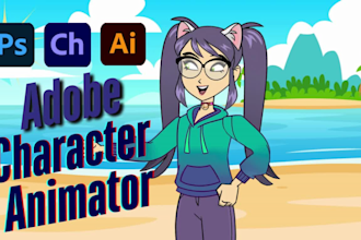 rig adobe character animator puppet, 2d character animation, adobe after effects
