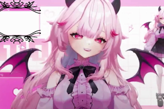 design vtuber model, live 2d vtuber model rigging, vtuber overlay, chibi vtuber