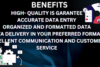 do excel data entry, PDF convert, b2b lead generation etc
