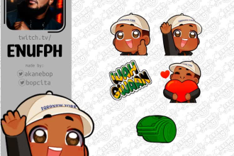 create for you adorable high quality twitch emotes badges