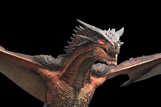 create 3d dragon animation 3d animal model and design 3d dragon animation