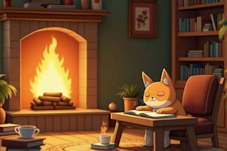 create a lofi loop animation music video for you