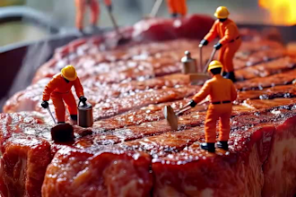 do stunning food photography, ai food miniature, ai fusion, ai miniature video
