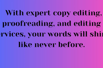 professionally proofread and edit your content
