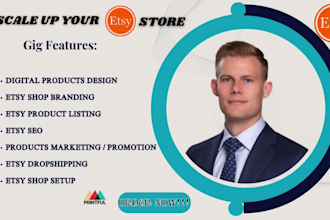 setup etsy digital product shop etsy seo listing etsy stan store sales setup