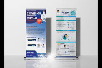 design attractive roll up banner poster and billboard