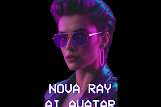 create vintage retro ai avatar, logo, and cohesive brand kit