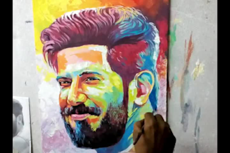 do portrait hand paint on canvas spontaneous realism style free shipping