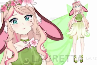 design and rig custom 2d live2d vtuber model for streaming and commission