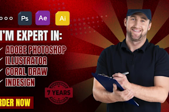 do any photoshop, illustrator, indesign and coreldraw work