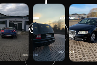 dynamic car edit with speed ramps, visual effects and sounds effect