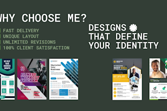 design professional trifold or bifold brochures