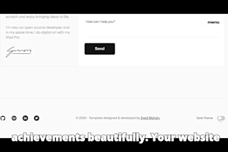 create a CV website and launch it with your name for 1 year