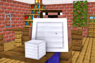 create high quality resolution 3d minecraft animation video