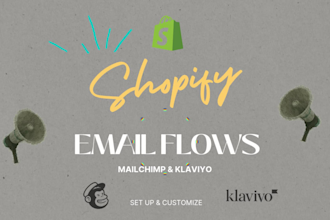 set up, customize email flows and create newsletters