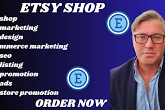 help you with etsy listing, SEO ranking, promotion, and etsy shop setup