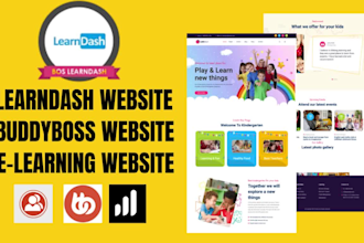 build wordpress lms website with learndash, tutor lms, masterstudy buddyboss
