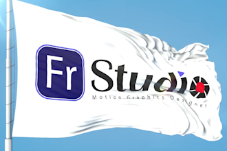 create 3d flag animation with your logo, text, or picture