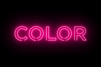 do initial neon text logo with unique music animated gif